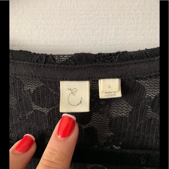 3/4 Length Sleeve Lacy Top by Eloise, Size Large - Picture 5 of 5